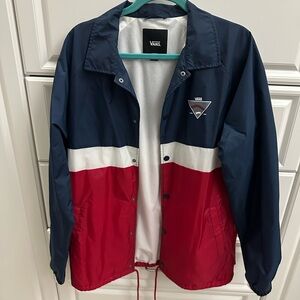 Vans striped wind breaker